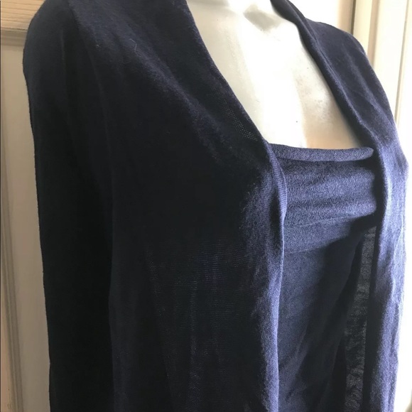 NY COLLECTION 3/4 Tab Slv Blue Cardigan SweaterXL - Picture 5 of 8